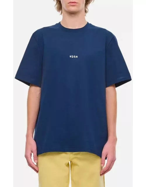 MSGM Cotton T-shirt Blue