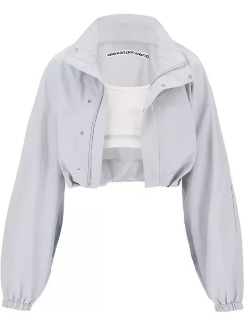 ALEXANDER WANG cropped jacket with integrated top.