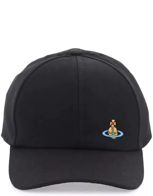 VIVIENNE WESTWOOD uni colour baseball cap with orb embroidery