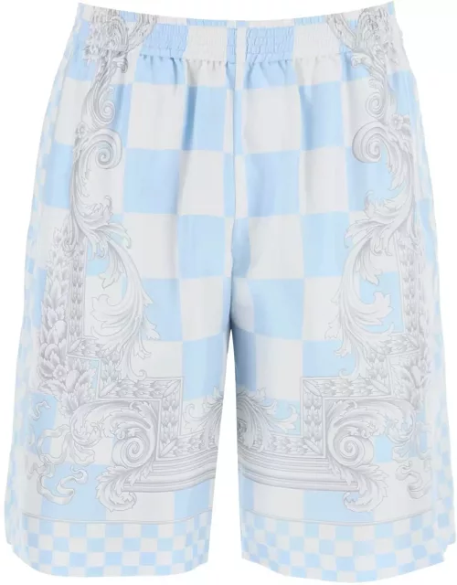 VERSACE printed silk bermuda shorts set