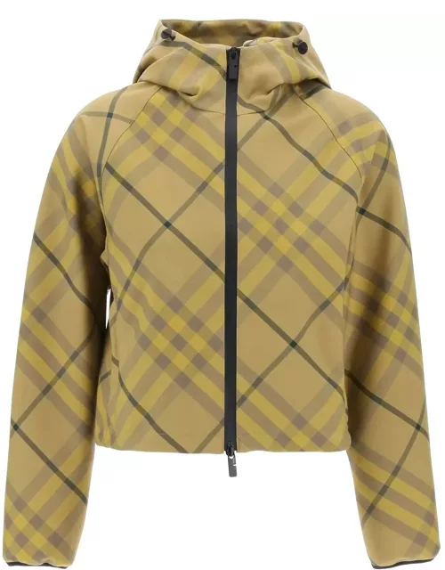 BURBERRY burberry check cropped jacket