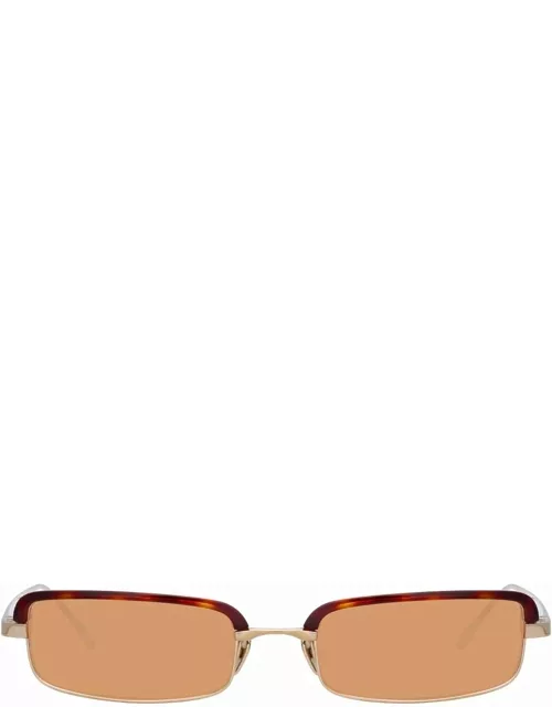 Linda Farrow Leona C4 Rectangular Sunglasse