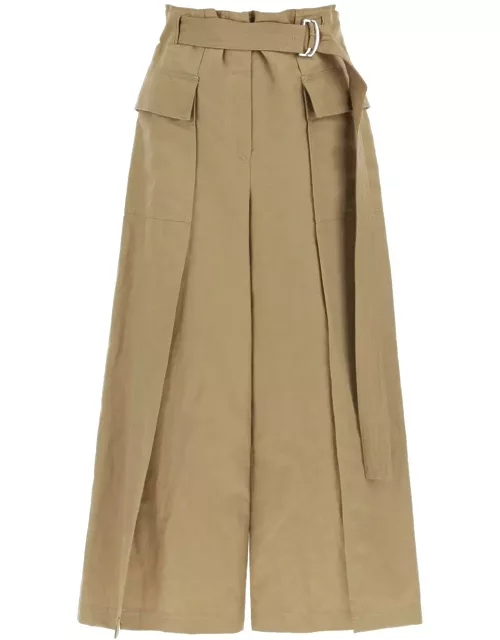 WEEKEND MAX MARA flared linen and cotton trouser