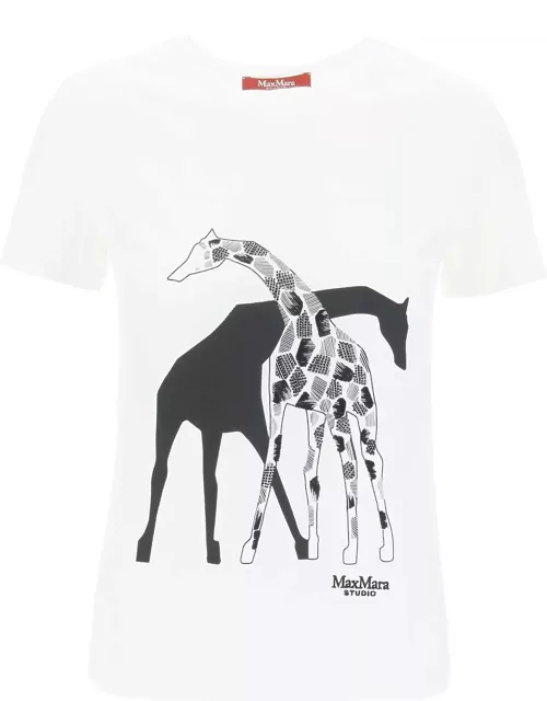 MAX MARA STUDIO giraffe print t-shirt