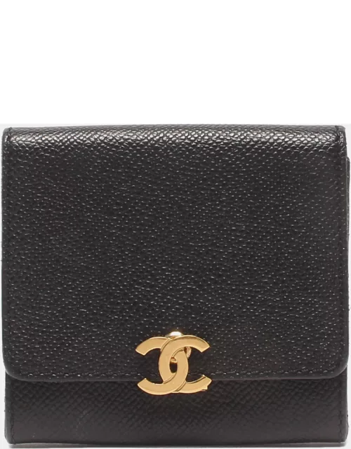 Chanel Black Leather French Coin Purse