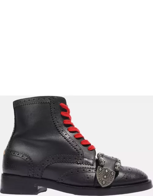 Gucci Queercore Ankle Boots Black Leather EU 36 UK