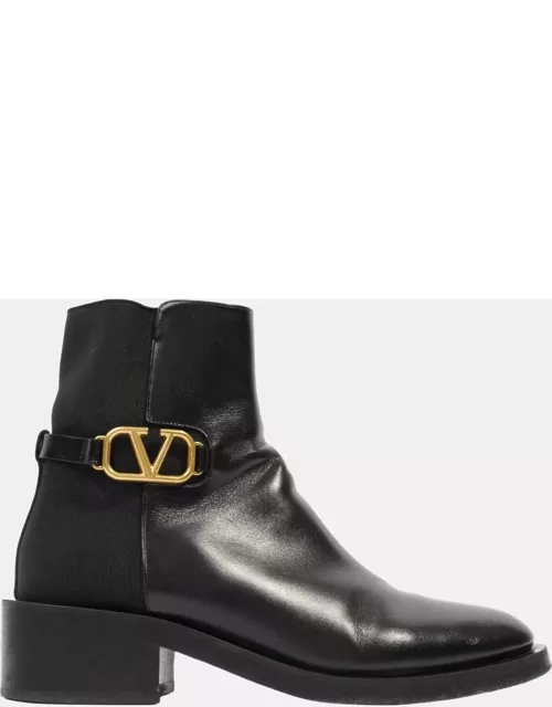 Valentino VLogo Boots Black Leather EU 39 UK
