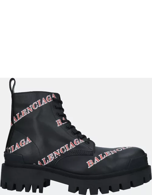 Balenciaga Leather Ankle Combat Boot