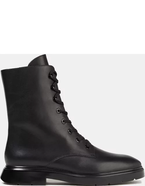 Stuart Weitzman Black Leather Ankle Boot