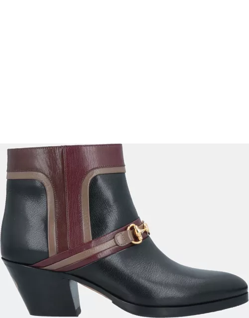 Gucci Leather Multicolor Leather Ankle Boot