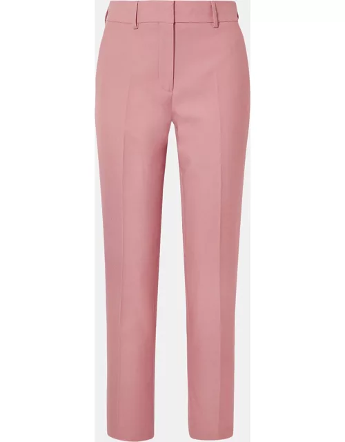 Burberry Pink Wool-Blend Straight Leg Pants