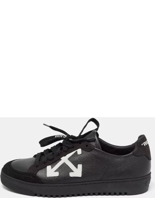 Off-White Black Leather Carryover Sneaker