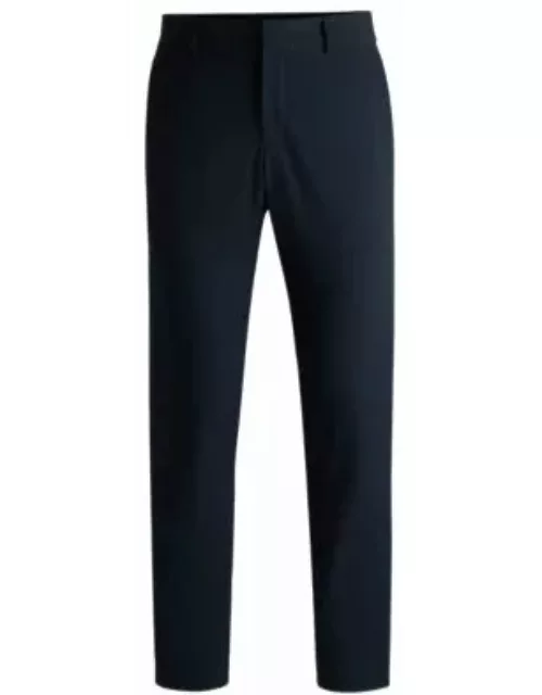 Slim-fit trousers in wrinkle-resistant performance-stretch fabric- Dark Blue Men's Casual Pant