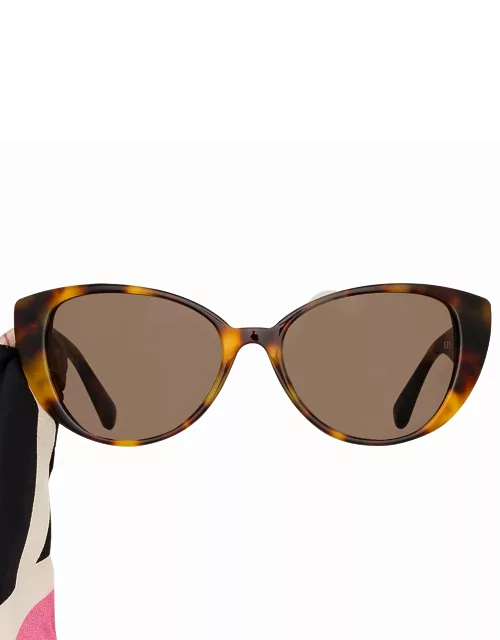 Sarandon Cat Eye Sunglasses in Tortoiseshel