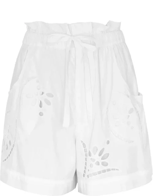 Isabel Marant Hidea Eyelet-embroidered Shorts - White - 38 (UK10 / S)