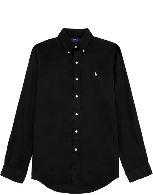 Polo Ralph Lauren Logo-embroidered Linen Oxford Shirt - Black