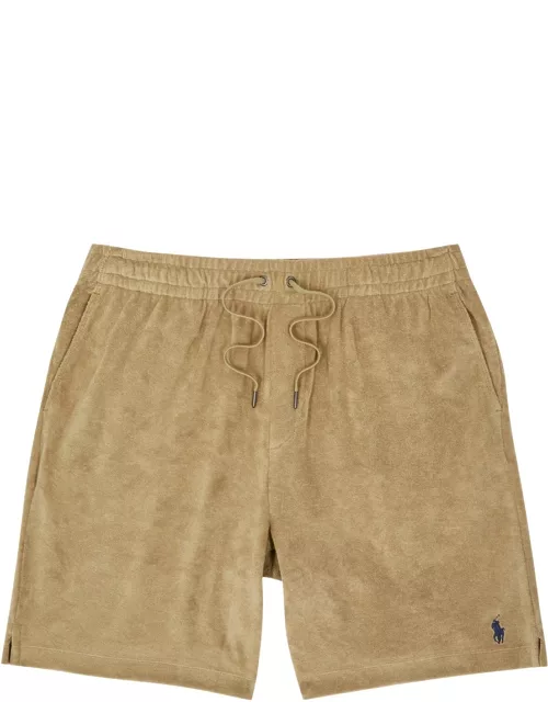 Polo Ralph Lauren Logo-embroidered Terry Shorts - Beige