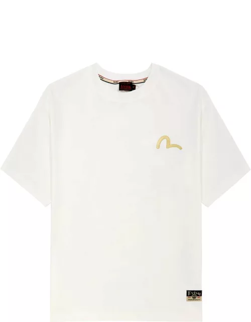 Evisu The Great Wave Daicock Printed Cotton T-shirt - Off White