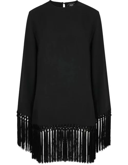 Taller Marmo Claudia Fringed Mini Dress - Black - 42 (UK10 / S)