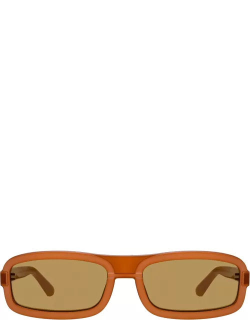 Y/Project 6 Rectangular Sunglasses in Brown