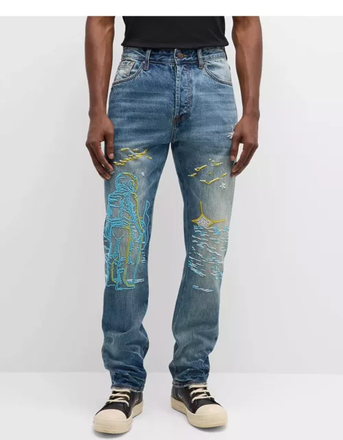 Men's Starcrossed Embroidered Jean