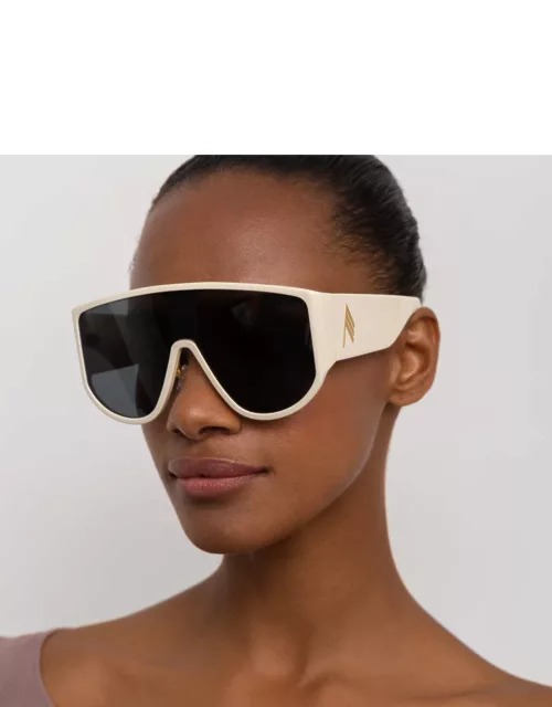 The Attico Iman Shield Sunglasses in White