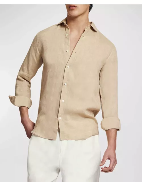Men's Antonio Linen Casual Button-Down Shirt