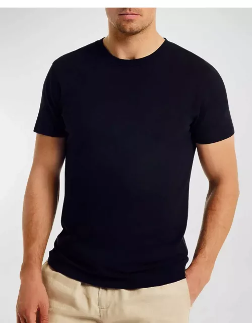Men's Lucio Cotton-Linen Crewneck T-Shirt