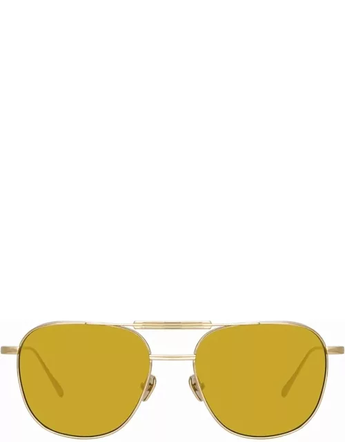 Wilder Aviator Sunglasses in Light Gold