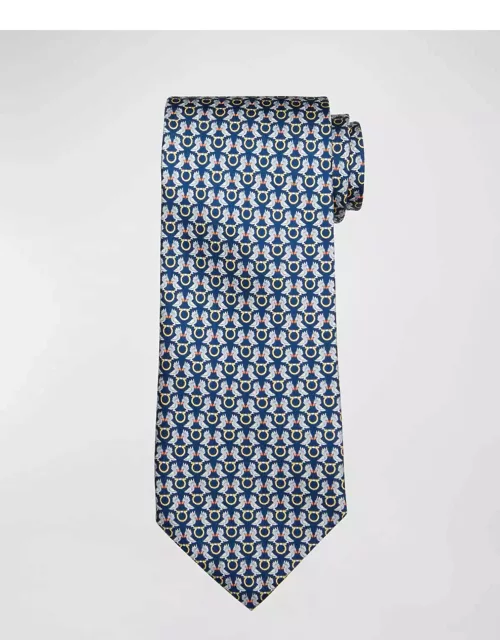 Men's Hoopoe and Gancini Silk Tie