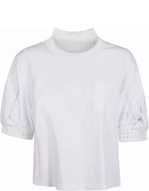 Sacai Cropped Double-layered T-shirt