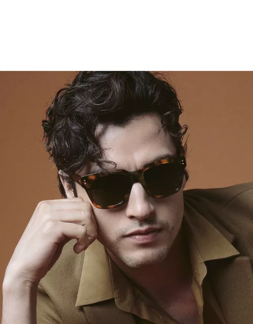 The Max D-Frame Sunglasses in Green / Tortoiseshell Frame (C95)