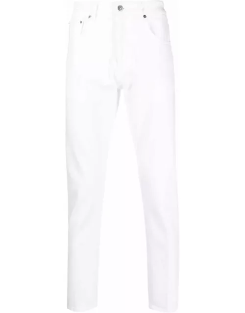 Dondup White Stretch-cotton Denim Jean