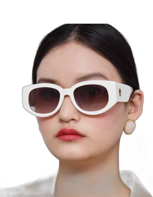 Debbie D-Frame Sunglasses in White
