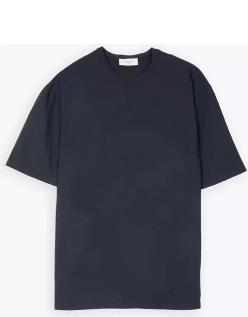 Piacenza Cashmere T-shirt Dark blue lightweight cotton t-shirt