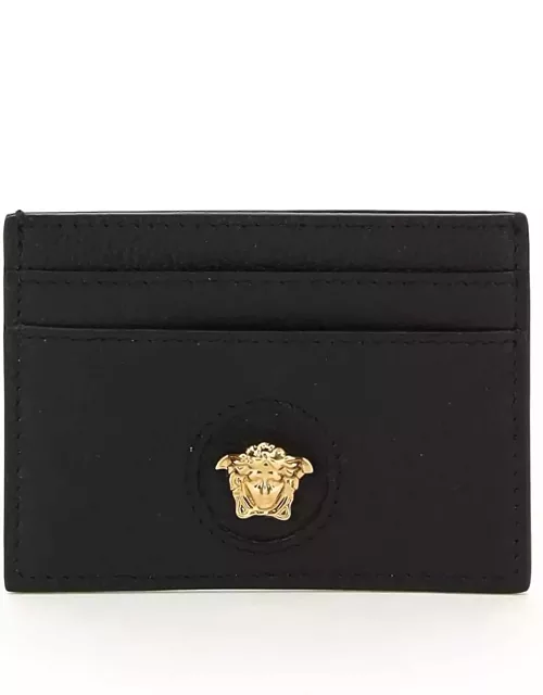 Versace Black Leather La Medusa Card Holder