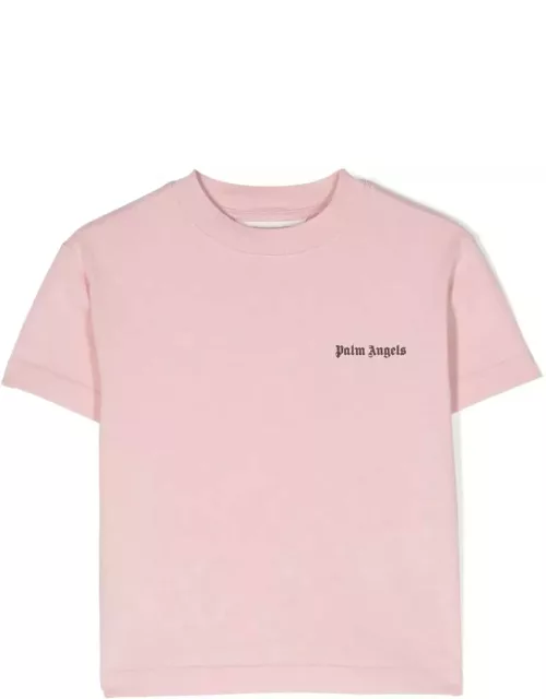 Palm Angels Pink T-shirt With Logo