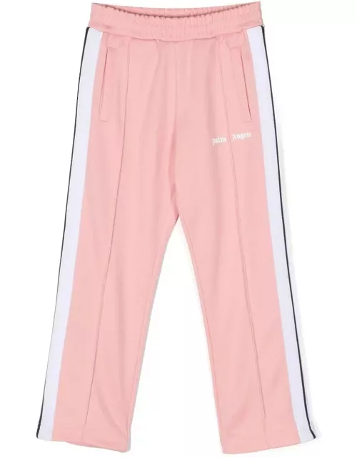 Palm Angels Pink Track Trousers With Logo