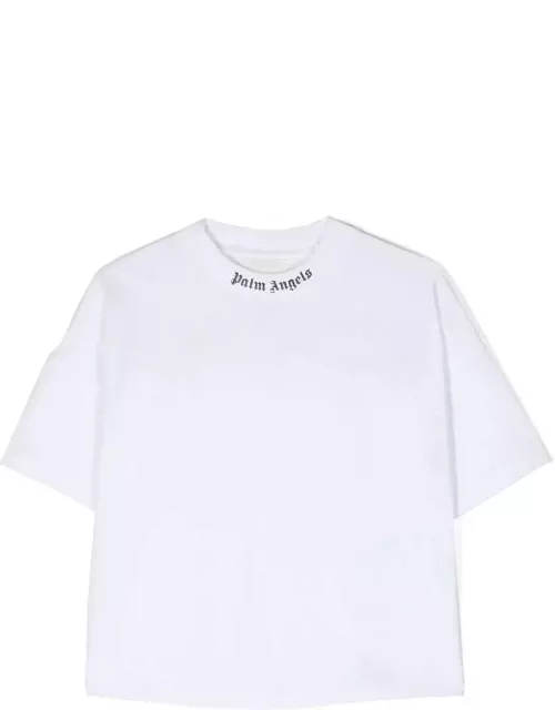 Palm Angels White T-shirt With Classic Logo