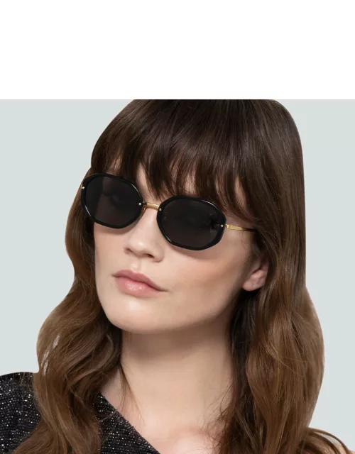Tyler Angular Sunglasses in Black