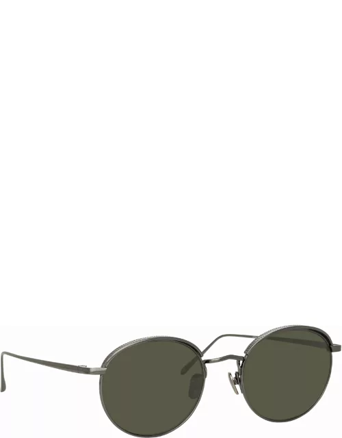 Marlon Oval Sunglasses in Nicke