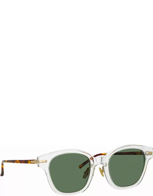Atkins D-Frame Sunglasses in Clear