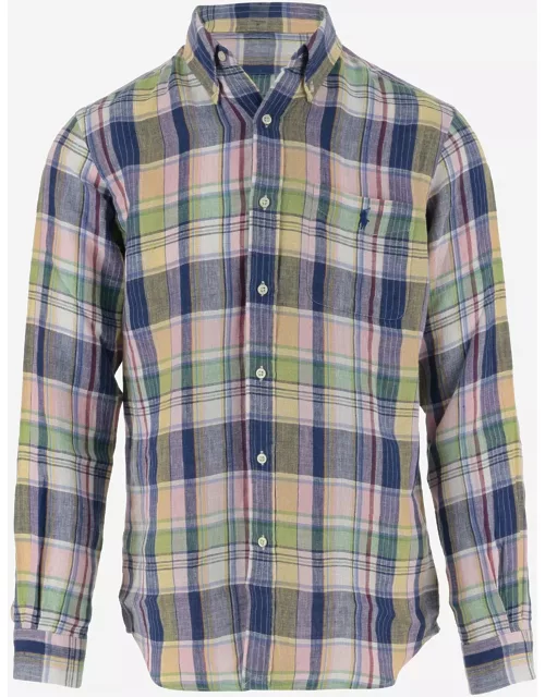 Ralph Lauren Linen Shirt With Check Pattern