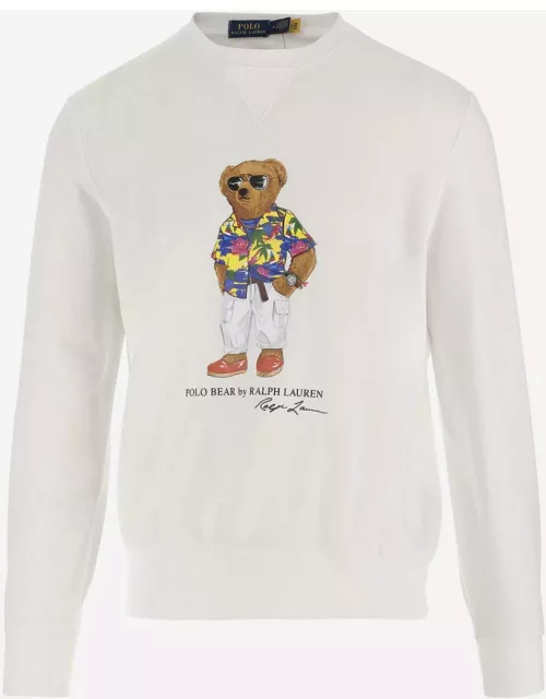 Ralph Lauren Cotton Blend Sweatshirt With Polo Bear Pattern