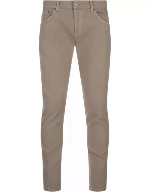 Dondup Mius Slim Fit Jeans In Sand Bull Stretch