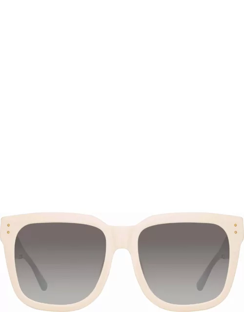 Freya Square Sunglasses in Cream and Black
