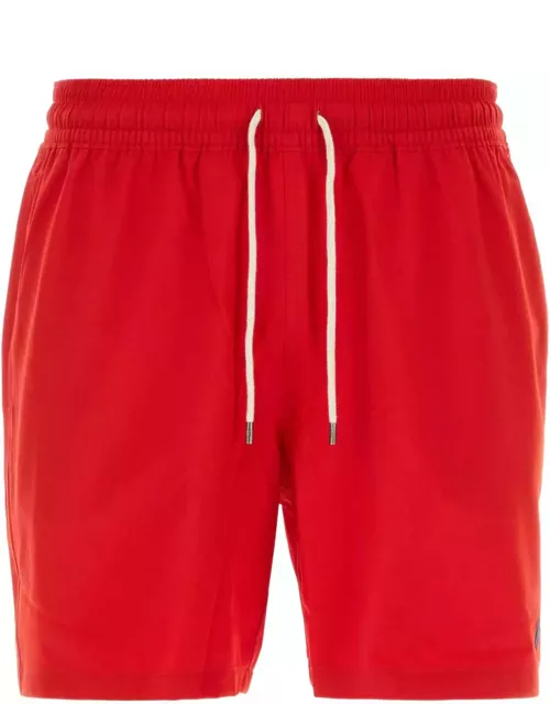Polo Ralph Lauren Red Stretch Polyester Swimming Short