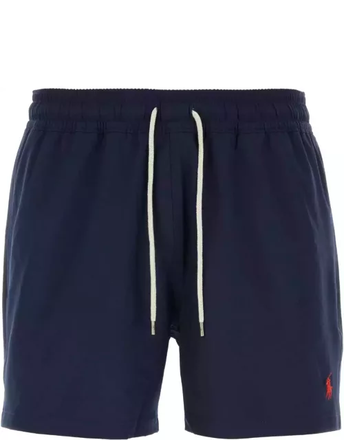 Polo Ralph Lauren Navy Blue Stretch Polyester Swimming Short