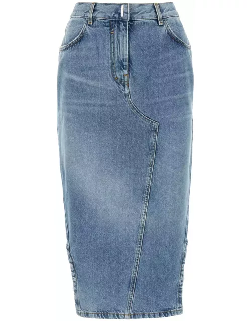Givenchy Denim Midi Skirt