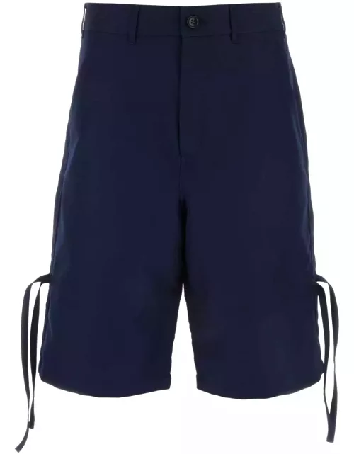 Comme des Garçons Navy Blue Polyester Bermuda Short